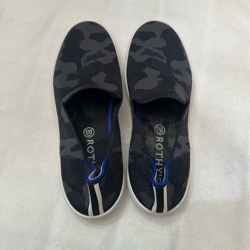 Rothy's Women's Gray Camouflage The Original Slip On Sneaker Size 8.5W - Picture 6 of 9